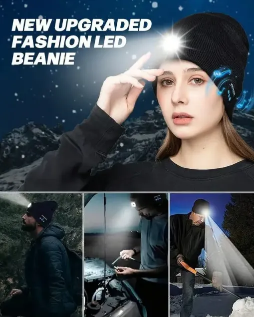 3 in 1 Bluetooth hoofdtelefoon gebreide muts