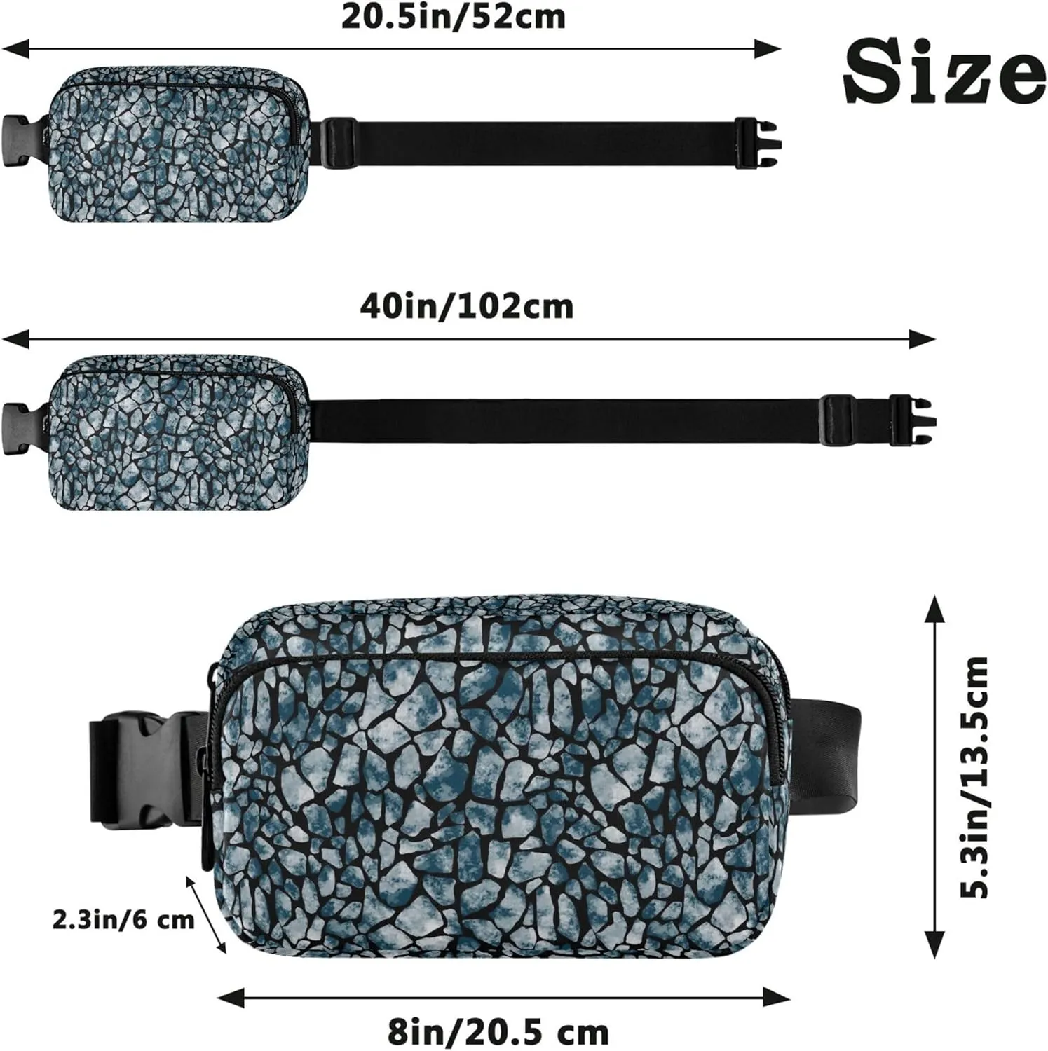 Animal Print Waterproof Fanny Packs for Women Everywhere Belt Bag Trendy Waist Pack for Women