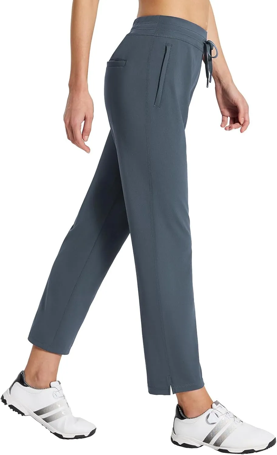 baleaf Women's Golf Pants with Pockets Petite Stretch Work Pant High Waisted Sweatpants for Travel Athletic