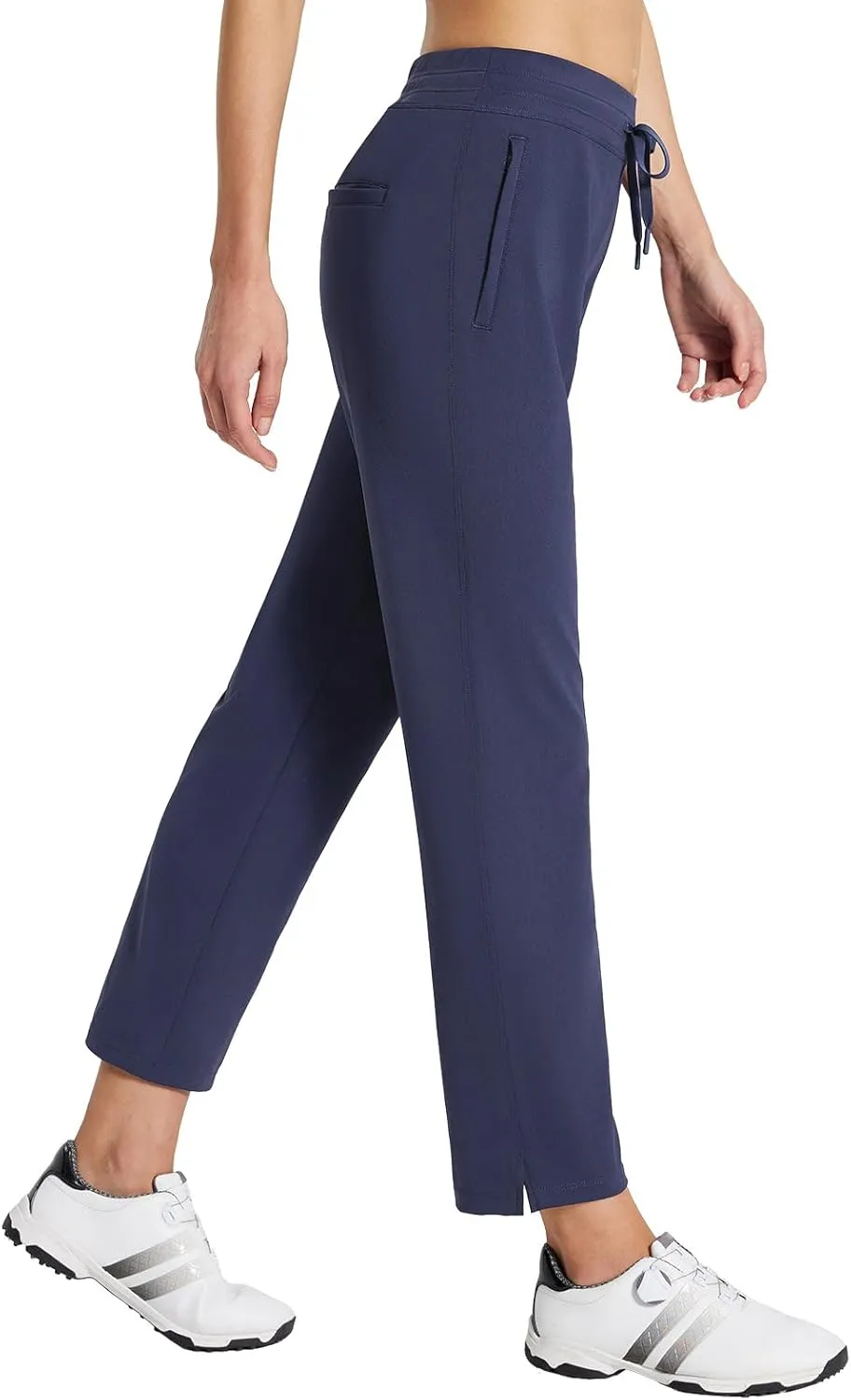 baleaf Women's Golf Pants with Pockets Petite Stretch Work Pant High Waisted Sweatpants for Travel Athletic