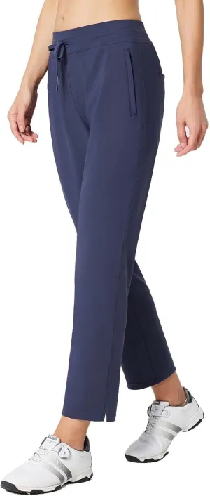 baleaf Women's Golf Pants with Pockets Petite Stretch Work Pant High Waisted Sweatpants for Travel Athletic