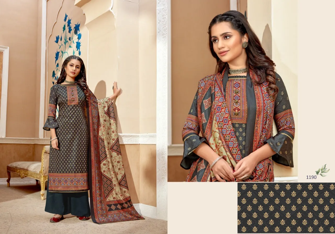 Bipson Fashion Presents Hayat Vol 3 Tusser Silk Printed Fancy Designer Salwar Kameez