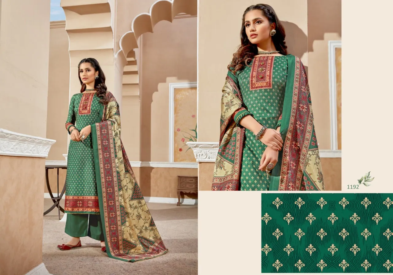 Bipson Fashion Presents Hayat Vol 3 Tusser Silk Printed Fancy Designer Salwar Kameez