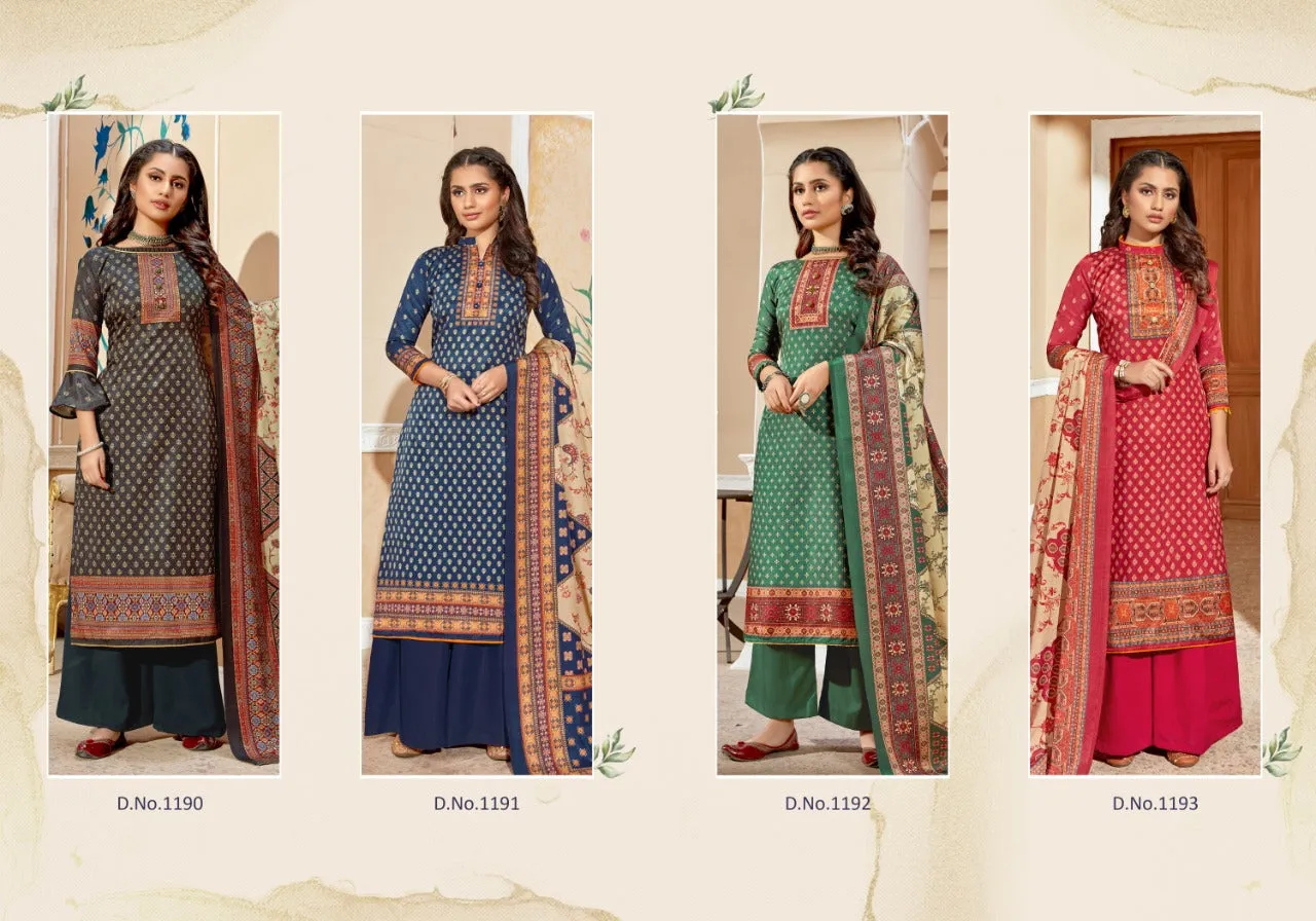 Bipson Fashion Presents Hayat Vol 3 Tusser Silk Printed Fancy Designer Salwar Kameez