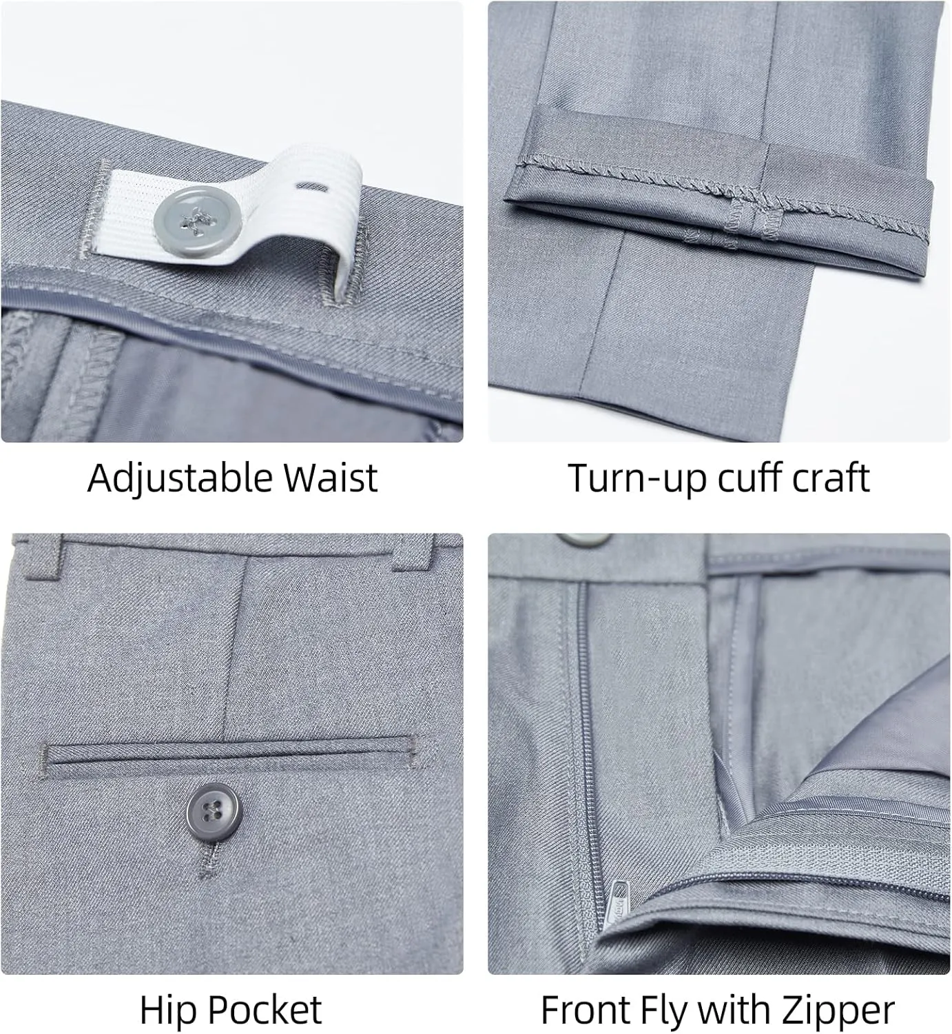Boys' 6-Piece Formal Slim Fit Suit Set, Vest, Pants, Dress Shirt, Tie, Pocket Square, and Bow Tie