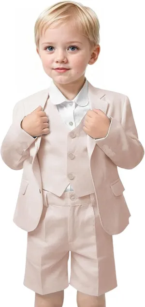 Boys Formal Suit Piece Slim Fit Boys Suit Tuxedos for Wedding Short Pants Suits for Teens Homecoming