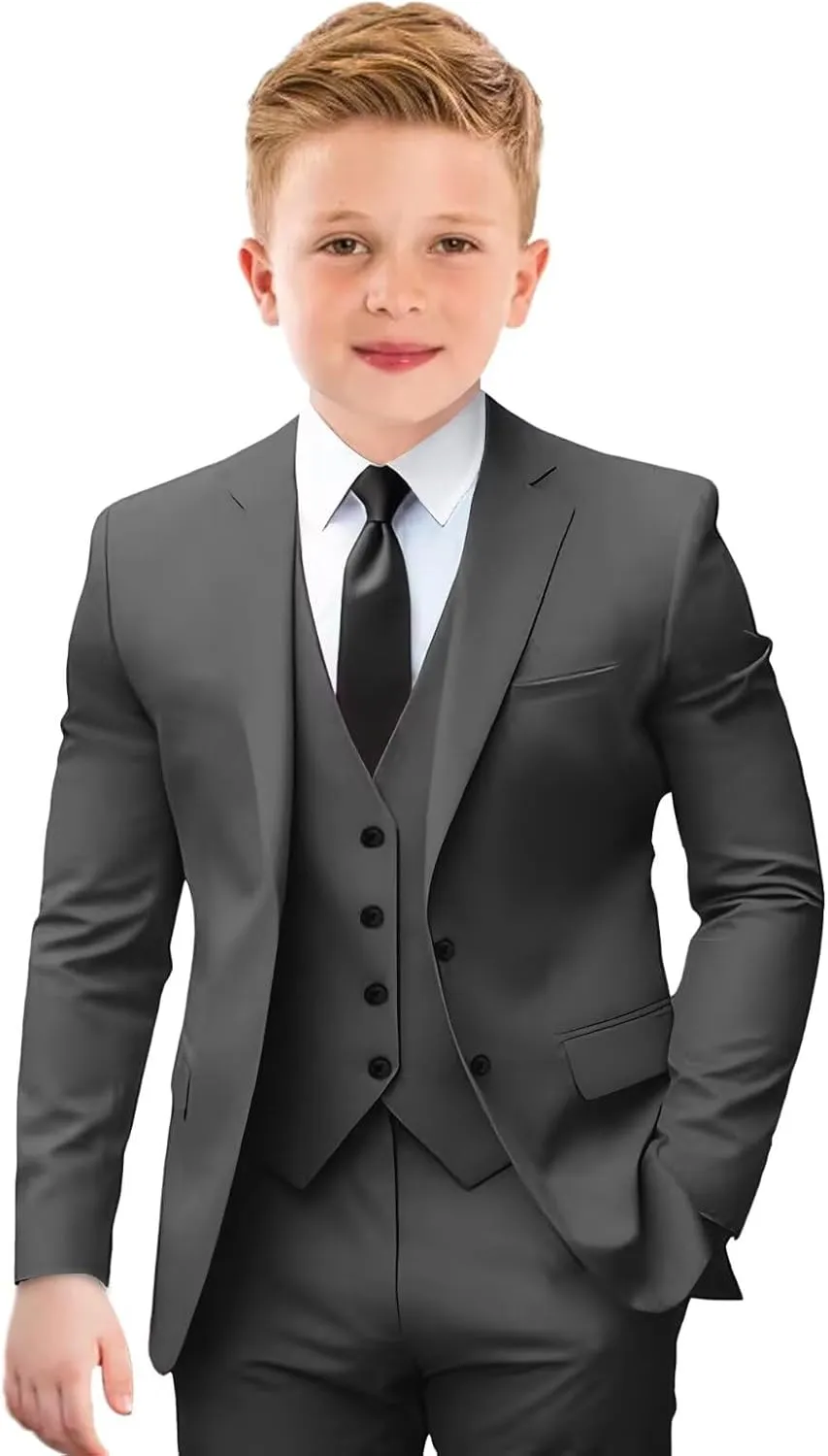 Boys Suit Formal Suits for Boys Slim Fit Tuxedo Suits Set Boy Dress Clothes Toddler Wedding Outfit