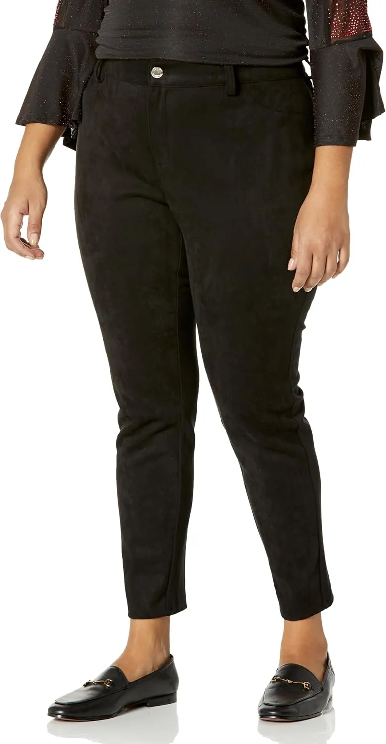 Calvin Klein Women's Suede Front Slim Pant