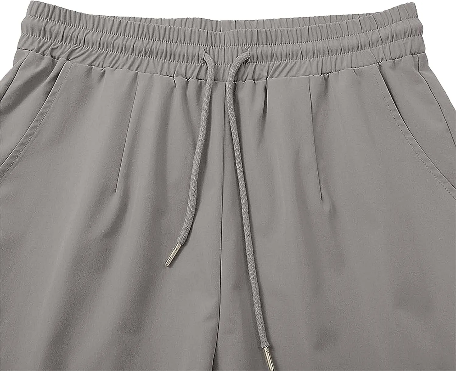 Cargo Capris for Women with Pocket Summer Mid Rise Lightweight Elastic Waist Pants Stretchy Tactical Tavel Hiking Pant