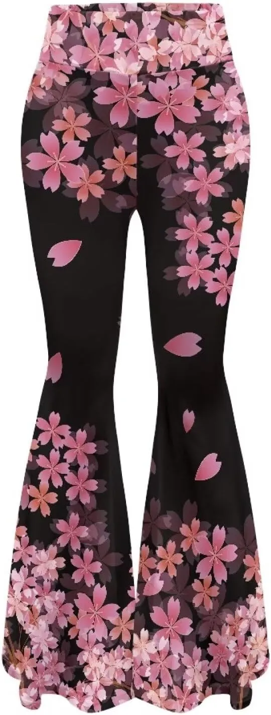 Christmas Flare Yoga Pants for Women High Waist Tummy Control Yoga Leggings Bootcut Workout PantS-2Xl