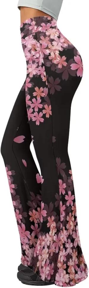 Christmas Flare Yoga Pants for Women High Waist Tummy Control Yoga Leggings Bootcut Workout PantS-2Xl