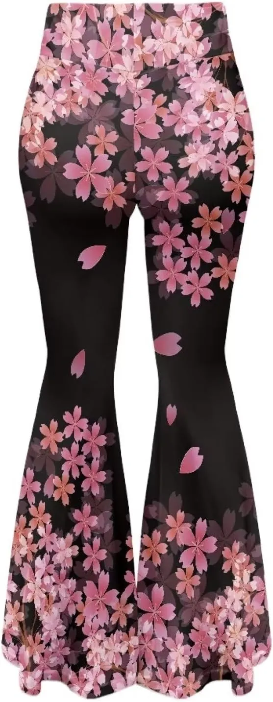 Christmas Flare Yoga Pants for Women High Waist Tummy Control Yoga Leggings Bootcut Workout PantS-2Xl