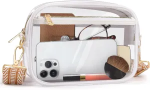 Clear Bag Stadium Approved, Clear Crossbody Bag Purses for women for Concert, Sports, Festivals