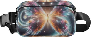 Colorful Butterfly Galaxy Fanny Packs Women Everywhere Belt Bag Waterproof Bright Colored Waist Pouch for Women