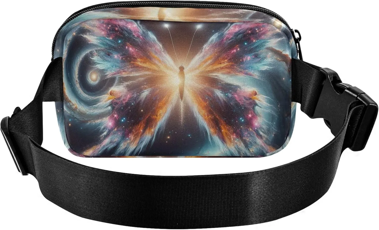 Colorful Butterfly Galaxy Fanny Packs Women Everywhere Belt Bag Waterproof Bright Colored Waist Pouch for Women