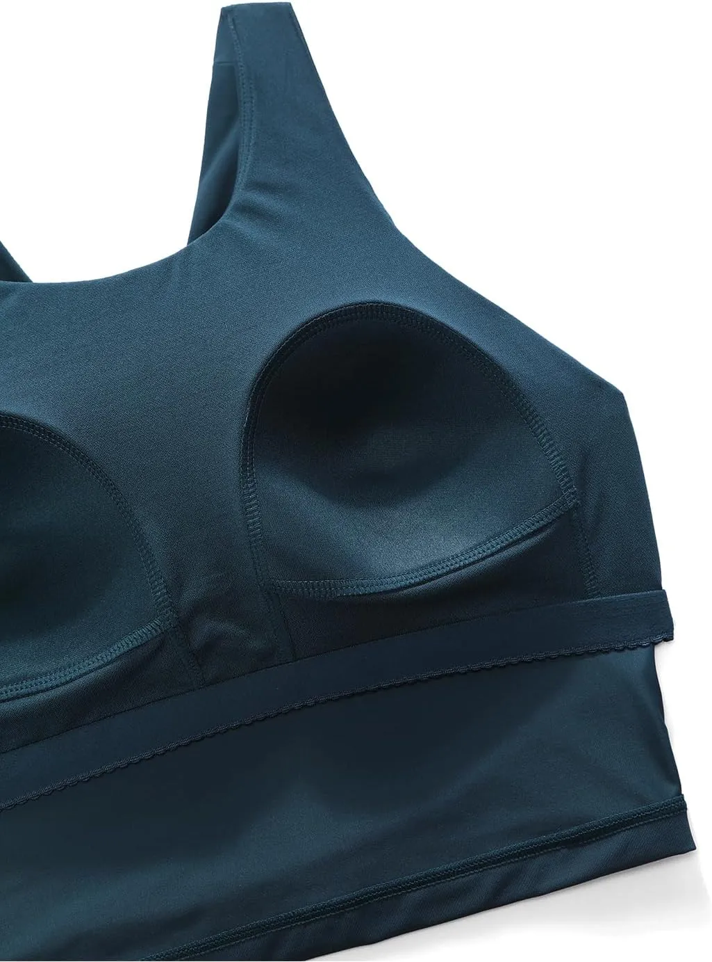 CRZ YOGA Womens Racerback Bikini Tops Quick Dry High Neck Modest Swimsuit Padded Sports Bathing Suit