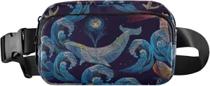Customized Blue Anchor Sailing Womens Fanny Pack Waterproof Hip Pack Belt Bag Cute Waist Pack for Women