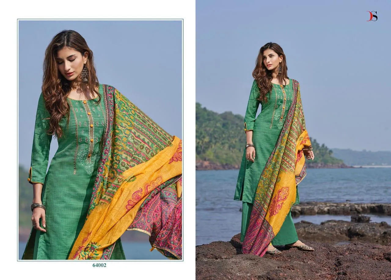 DEEPSY SUITS NURAH JAM COTTON DIGITAL PRINT CASUAL WEAR DRESS MATERIAL