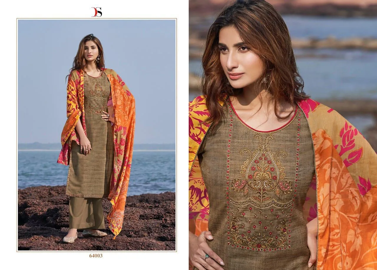 DEEPSY SUITS NURAH JAM COTTON DIGITAL PRINT CASUAL WEAR DRESS MATERIAL