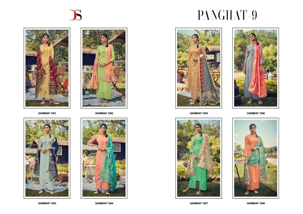 Deepsy Suits Panghat Vol 9 Jam Silk Cotton Embroidery Pakistani Suit