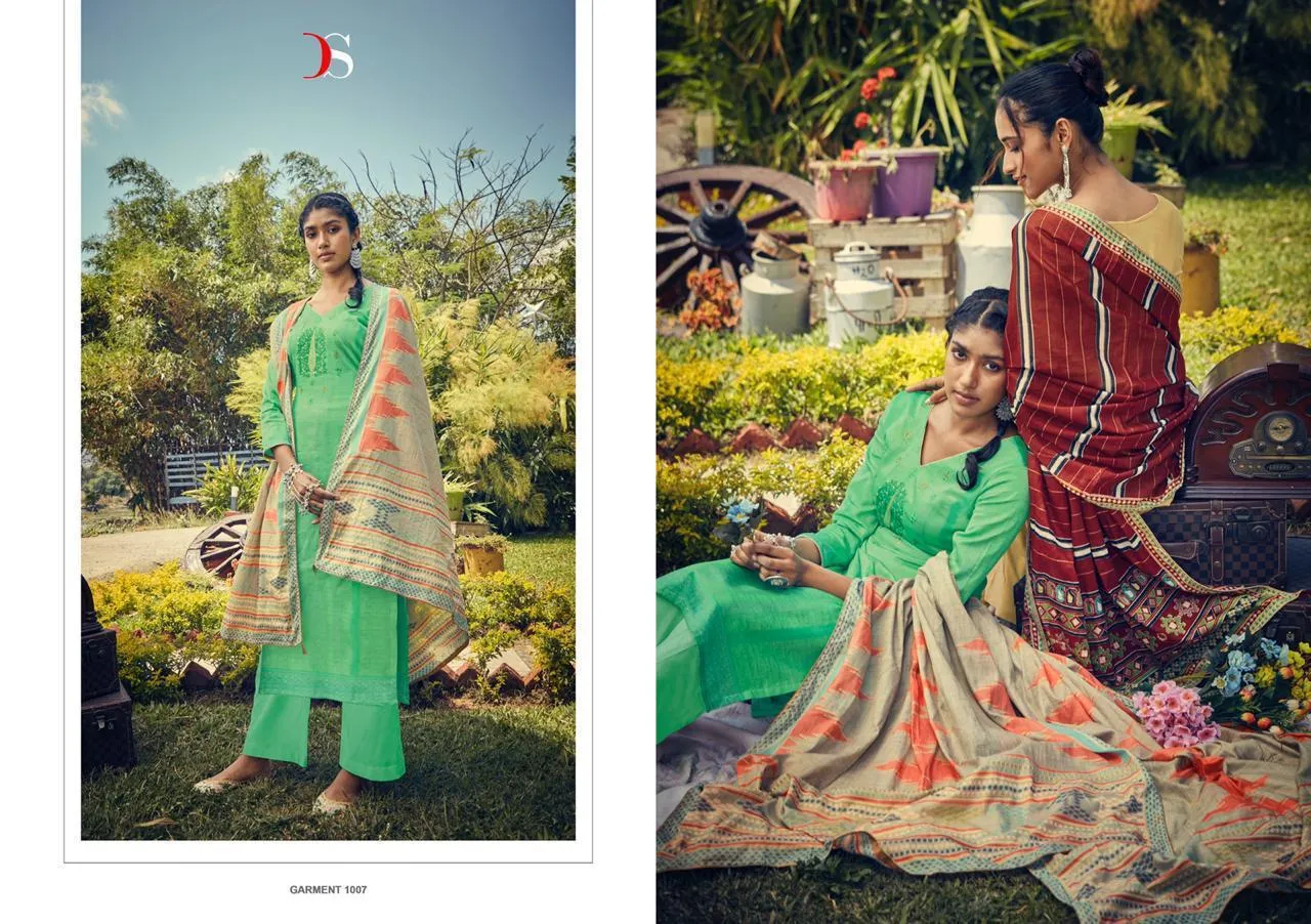 Deepsy Suits Panghat Vol 9 Jam Silk Cotton Embroidery Pakistani Suit