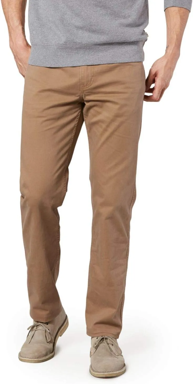 Dockers Men's Straight Fit Jean Cut All Seasons Tech Pants (Standard and Big & Tall), Leather, 29W x 30L