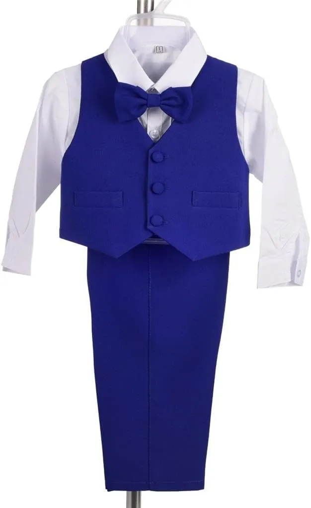 Dressy Daisy Baby Toddler Boy 5 Pcs Set Formal Tuxedo Suits No Tail Wedding Christening Baptism Outfits