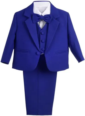 Dressy Daisy Baby Toddler Boy 5 Pcs Set Formal Tuxedo Suits No Tail Wedding Christening Baptism Outfits