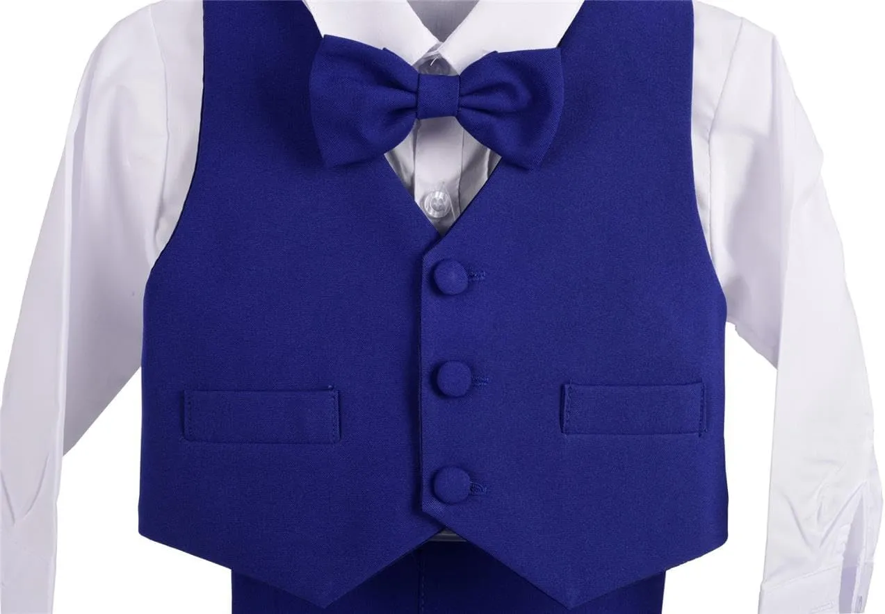 Dressy Daisy Baby Toddler Boy 5 Pcs Set Formal Tuxedo Suits No Tail Wedding Christening Baptism Outfits