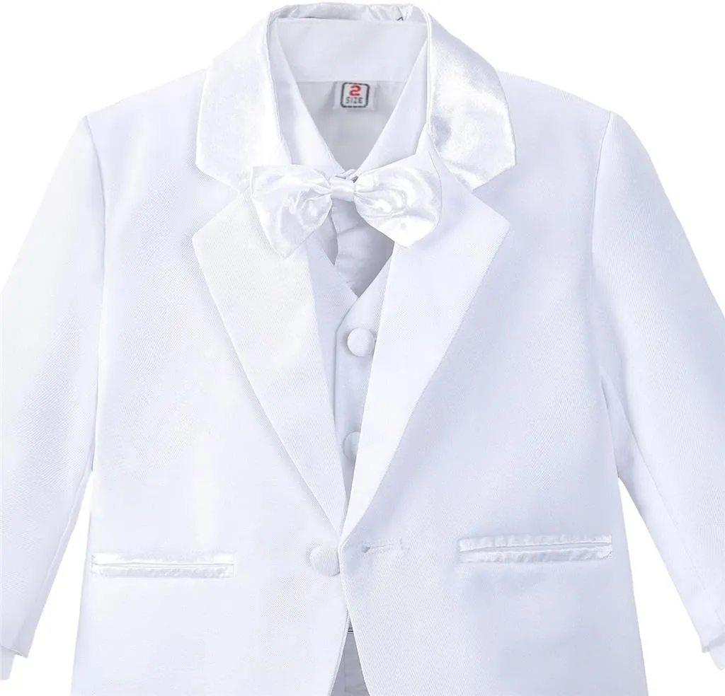 Dressy Daisy Baby Toddler Boy 5 Pcs Set Formal Tuxedo Suits No Tail Wedding Christening Baptism Outfits