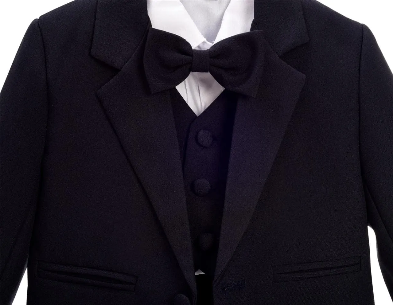 Dressy Daisy Baby Toddler Boy 5 Pcs Set Formal Tuxedo Suits No Tail Wedding Christening Baptism Outfits