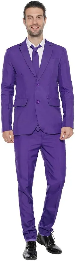 EraSpooky Mens Suits for Party Solid Color Leisure Suit Include Jacket Pants Tie