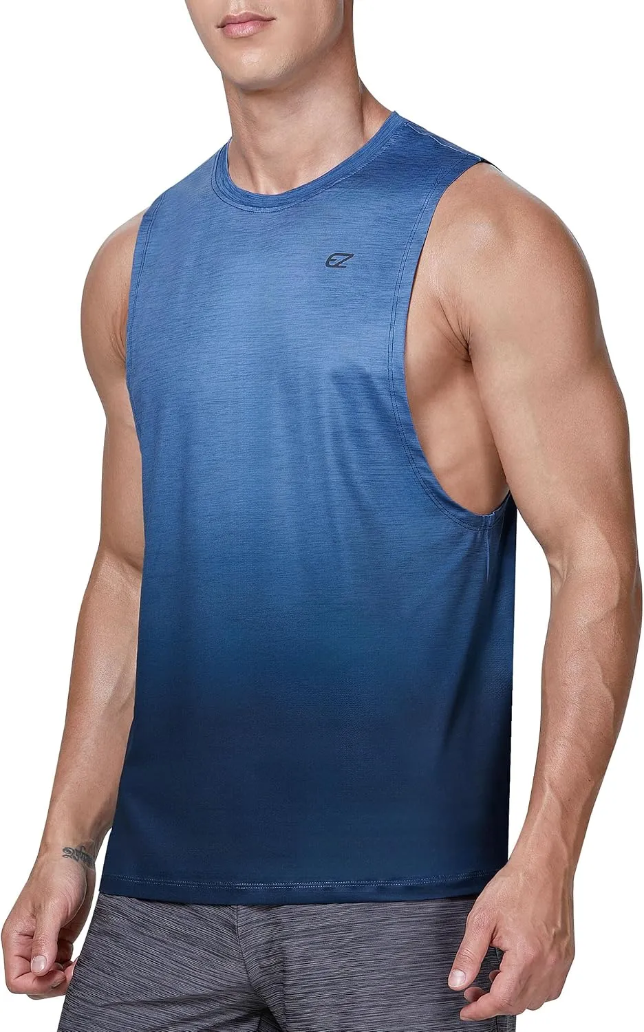 EZRUN Men's Tank Tops Swim Beach Sleeveless Shirt Quick Dry Gym Workout Stringer Muscle Tshirts Big and Tall