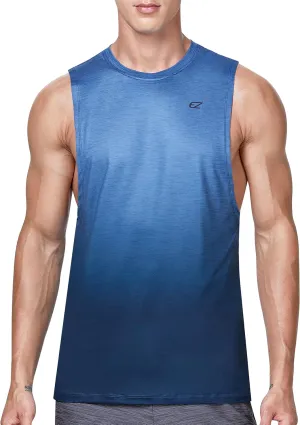 EZRUN Men's Tank Tops Swim Beach Sleeveless Shirt Quick Dry Gym Workout Stringer Muscle Tshirts Big and Tall