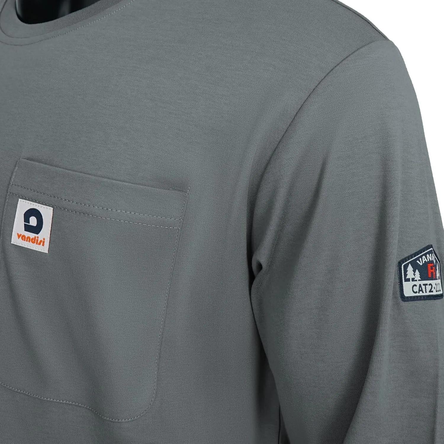 FR Shirts for Men 6.5oz Lightweight Fire Resistant Shirts for Men Long Sleeve NFPA2112/CAT2