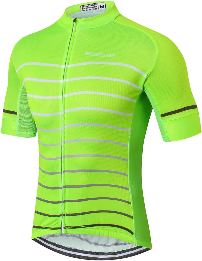 JPOJPO Men Cycling Jersey Bike Short Sleeve Summer Bicycle Full Zipper Clothing Shirt Tops Quick-Dry S-3XL