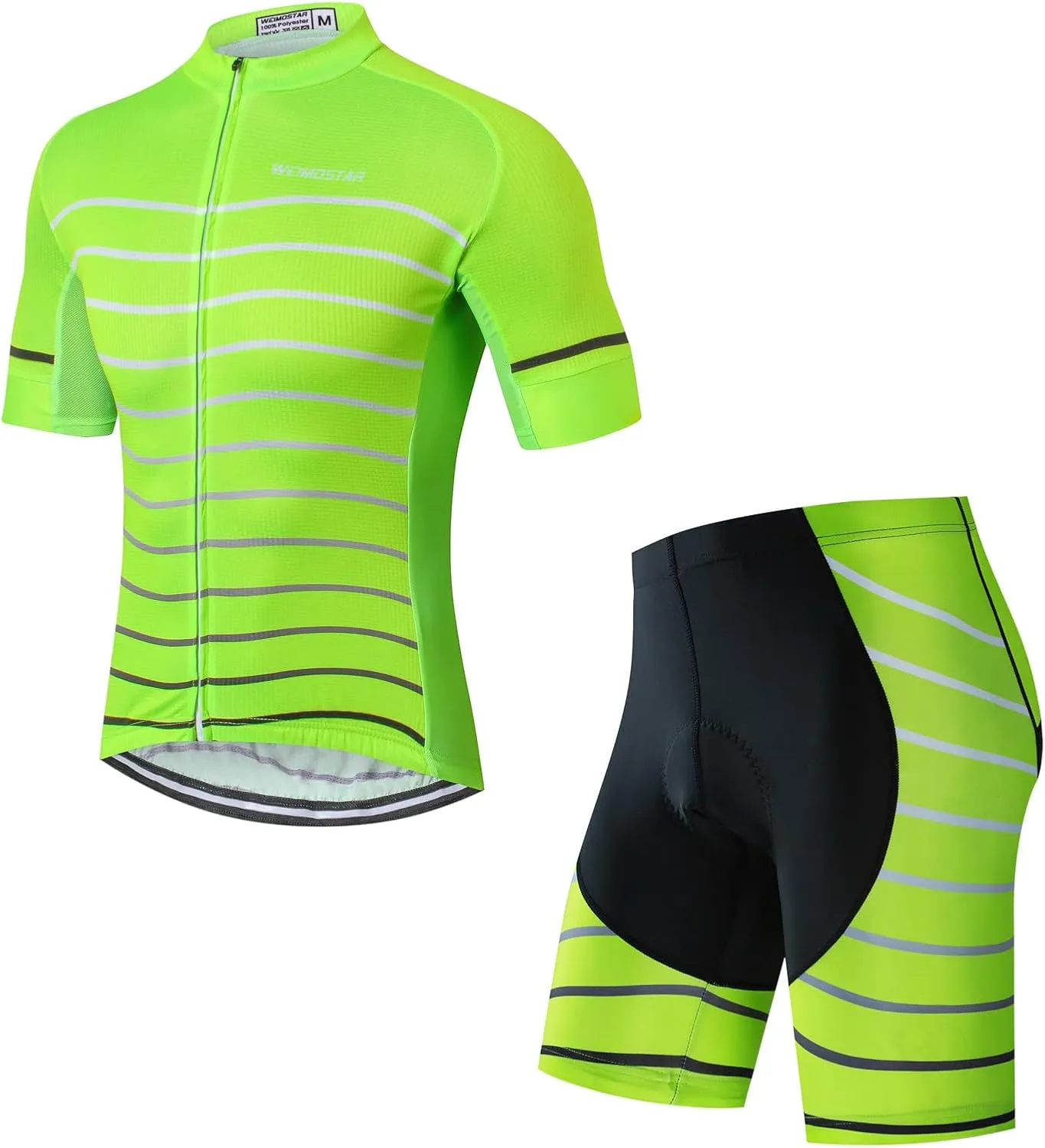 JPOJPO Men Cycling Jersey Bike Short Sleeve Summer Bicycle Full Zipper Clothing Shirt Tops Quick-Dry S-3XL