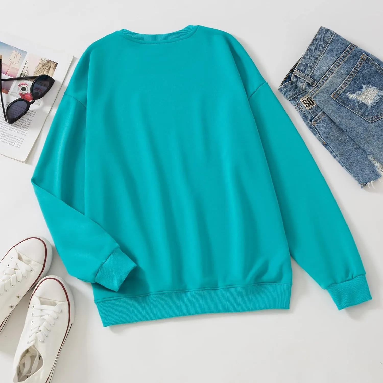 KEEVICI Cute Frog Sweatshirts for Teen Girls Kawaii Mushroom Hoodie Green Sweater Oversized Crewneck Cotton Pullover Tops
