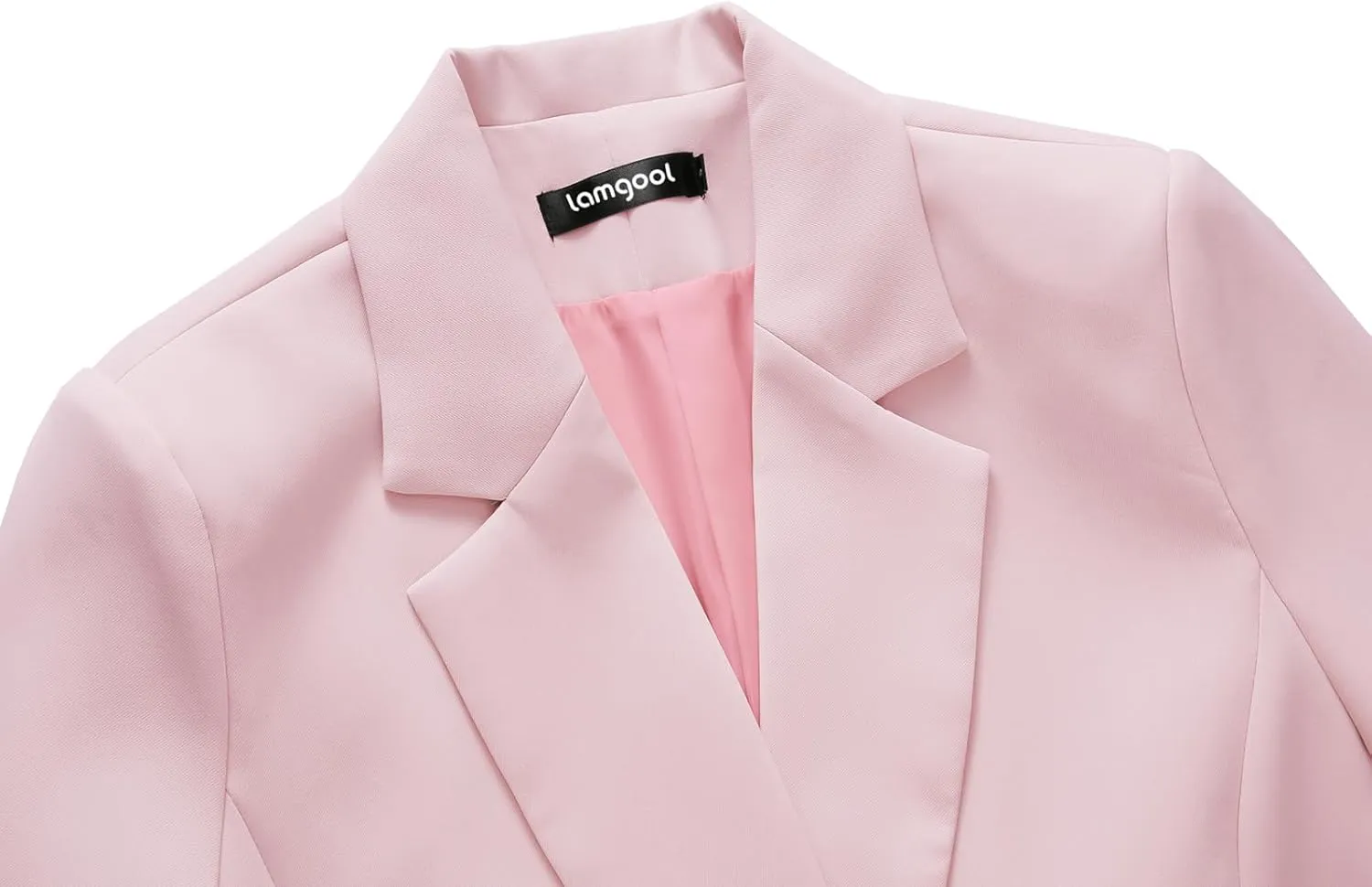 Lamgool Women's Suit 2 Piece Casual Outfits Cropped Blazer High Waisted Wide Leg Pants for Work