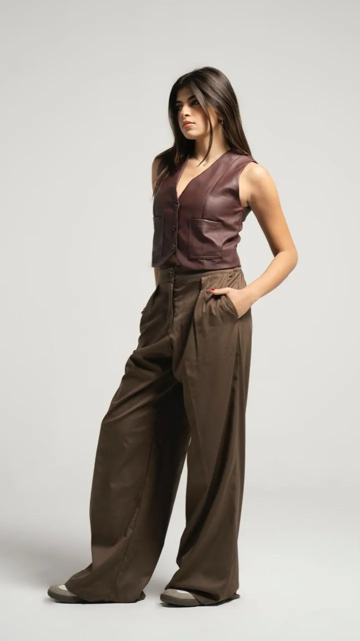 Leather Vest Blazer