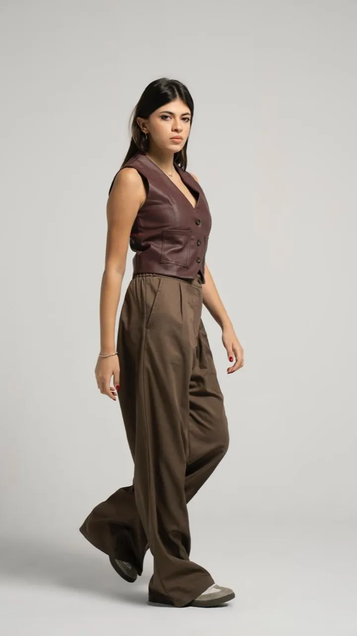 Leather Vest Blazer