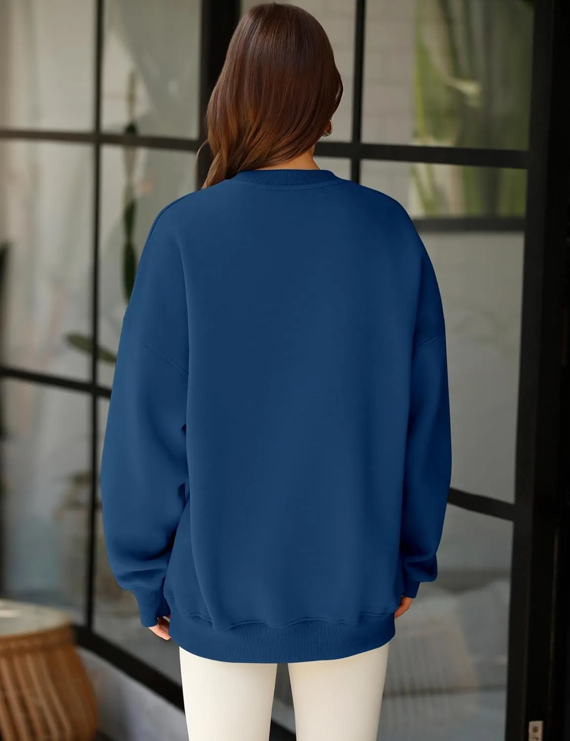 LOMON Oversized Sweatshirt for Women Crewneck Long Sleeve Casual Fleece Tops Graphic Hoodies Pullover Sweater