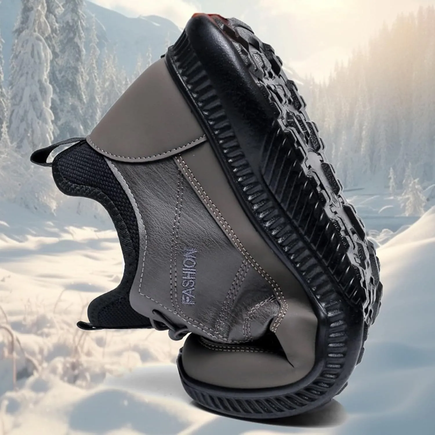 Men Work Boots Waterproof Hiking Sneakers with Warm Fur Lining Women's Safety Shoes Nonslip Outdoor Botas Waterproof Soft Toe Work Hike Grounded Footwear