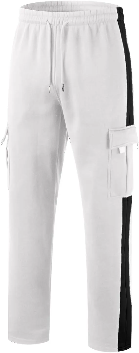 Mens Chinos Pants Slim Fit Male Color Block Sweatpants Tether Large Size Pant Loose Autumn And Winter Pants For