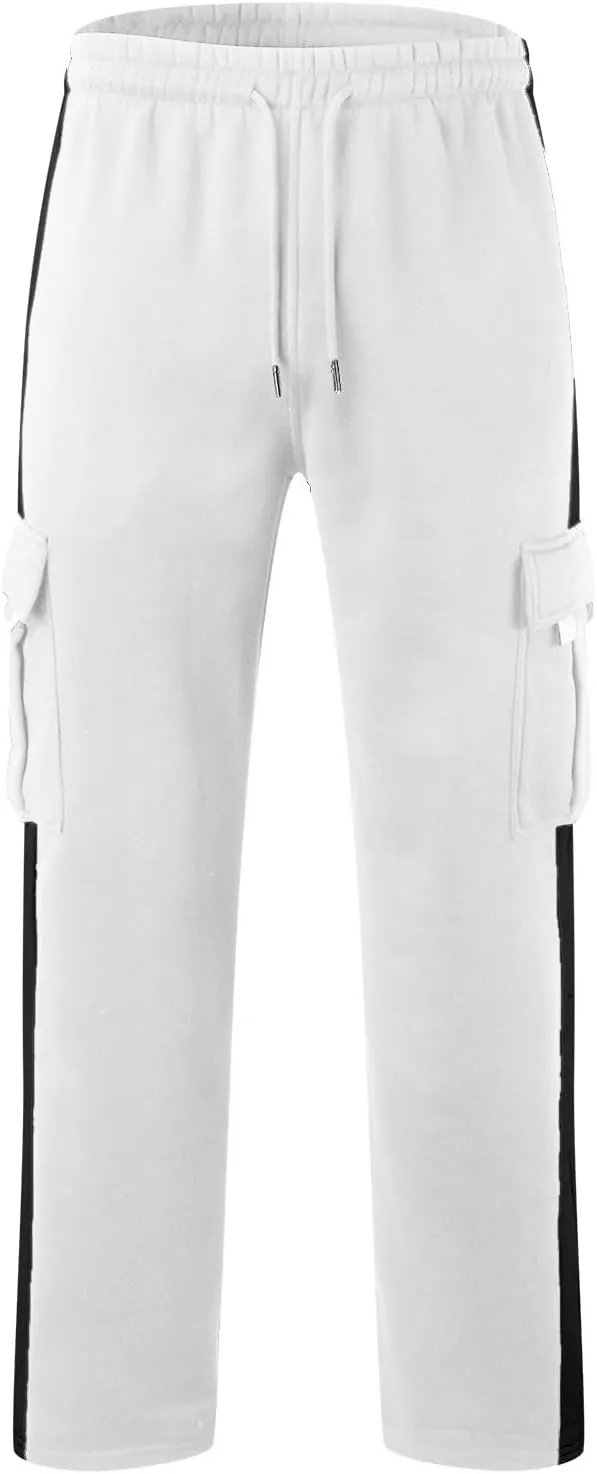 Mens Chinos Pants Slim Fit Male Color Block Sweatpants Tether Large Size Pant Loose Autumn And Winter Pants For