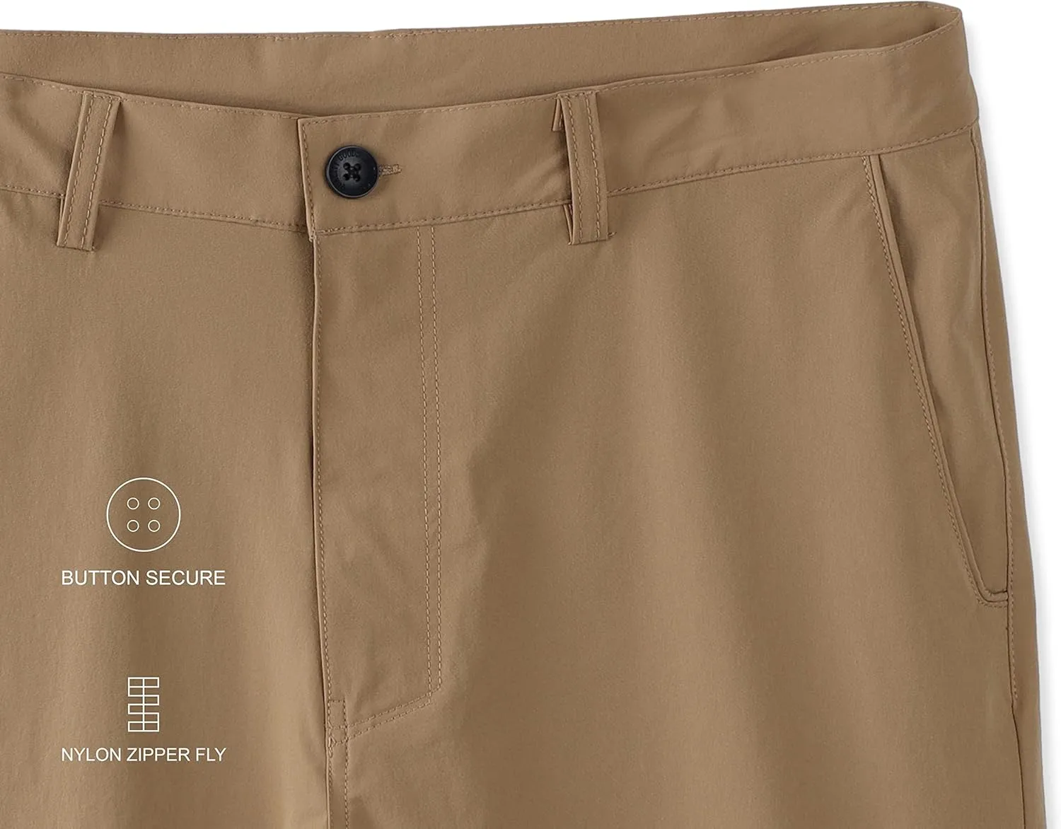 Men's Performance Quick Dry Slim Fit 9 Inch Active Hybrid Dress Chino Golf Hiking Shorts