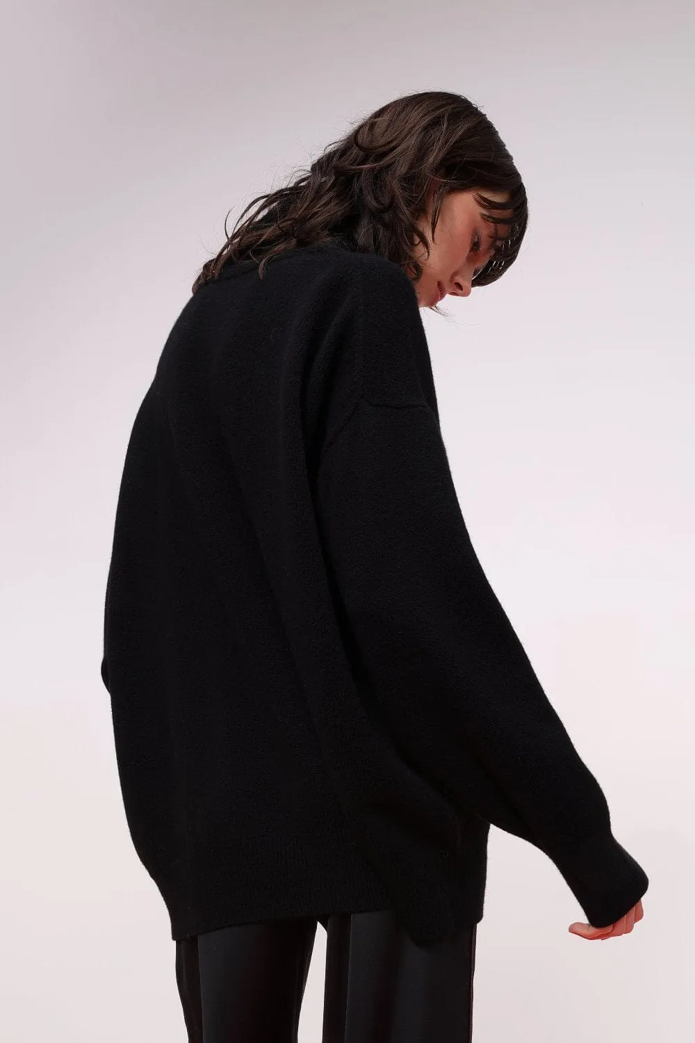 Merino and Cashmere Blend Turtleneck Sweater