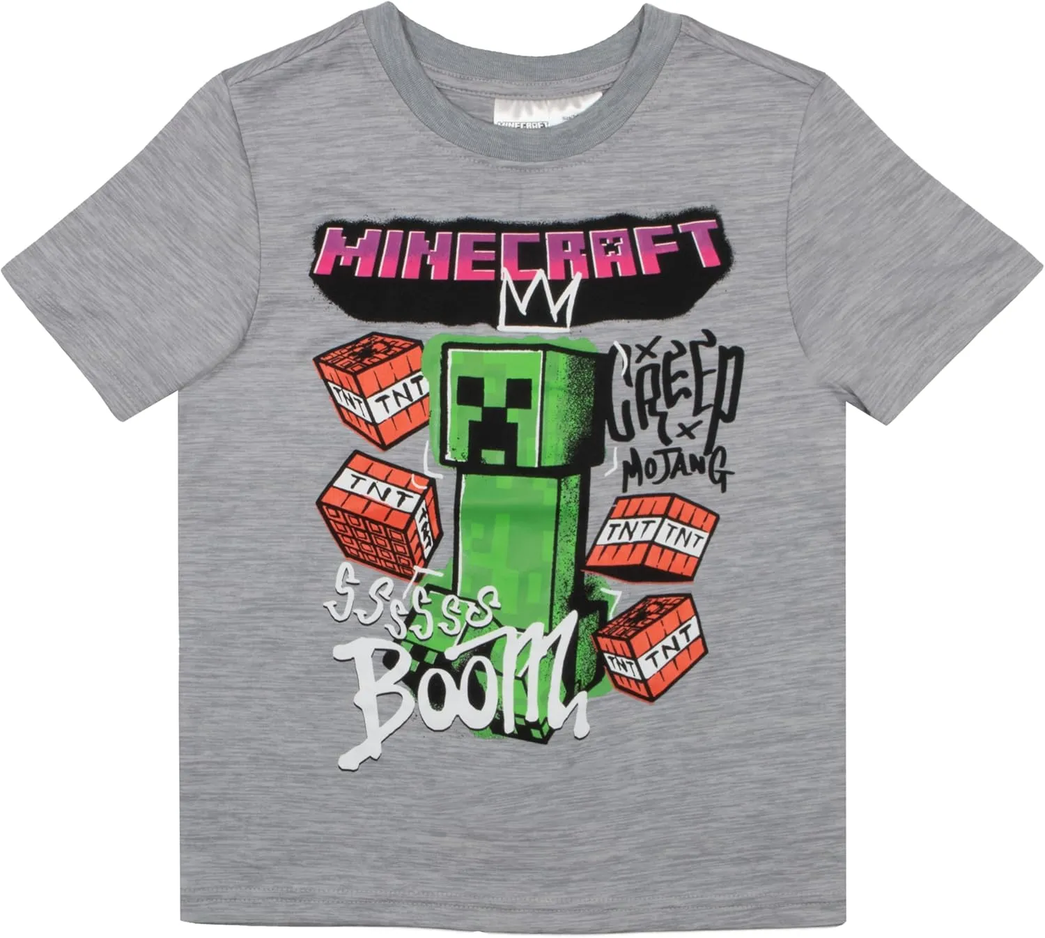 Minecraft Boys 3-Piece Creeper Pants Set - Short Sleeve T-Shirt, Shorts, & Jogger Pants 3-Pack Bundle Set for Boys