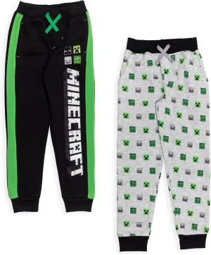 Minecraft Fleece 2 Pack Jogger Pants Little Kid to Big