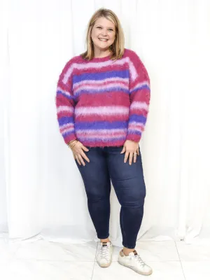 Molly Bracken Mauve Striped Sweater